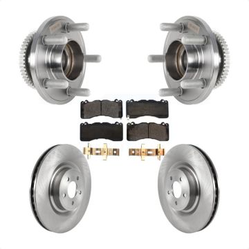 Front Hub Bearing Assembly Disc Brake Rotor & Pad Kit For Ford Mustang With Brembo Brakes KBB-126483