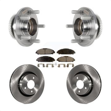 Front Hub Bearing Assembly Disc Brake Rotors And Ceramic Pads Kit For Ford Mustang KBB-126484