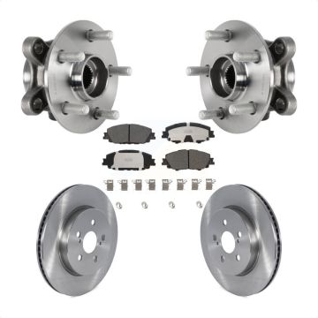 Front Hub Bearing Assembly Disc Brake Rotors And Pads Kit For Toyota Corolla Prius Prime KBB-126494