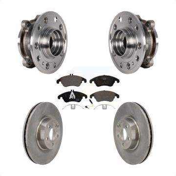 Front Hub Bearing Assembly Disc Brake Rotors And Pads Kit For 2017 Mercedes-Benz E400 AWD KBB-126495