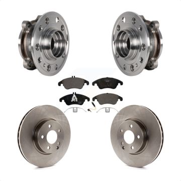 Front Hub Bearing Assembly Disc Brake Rotors And Pads Kit For 2017 Mercedes-Benz E400 AWD KBB-126496