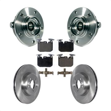 Front Hub Bearing Disc Brake Rotor & Pads Kit For BMW 335i xDrive 435i Gran Coupe 340i GT KBB-126500