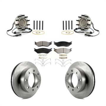 Front Hub Bearing Brake Rotor & Pad Kit For Ford F-450 Super Duty 4 X 2 With 8 Lug Wheels KBB-126507