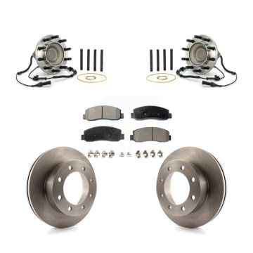 Front Hub Bearing Assembly Disc Brake Rotor And Ceramic Pad Kit For Ford F-450 Super Duty KBB-126508