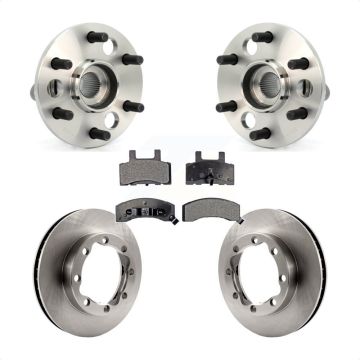 Front Hub Bearing Brake Rotor Pad Kit For 1994 Chevrolet K1500 Suburban With 8 Lug Wheels KBB-126519