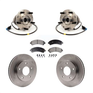 Front Hub Bearing Brake Rotor Pad Kit For 1997 Chevrolet Blazer 4WD with Drum rear brakes KBB-126521