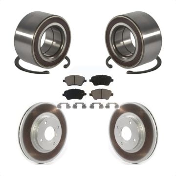 Front Wheel Bearing Coated Disc Brake Rotors And Pads Kit For 2014-2019 Ford Fiesta ST KBB-126672
