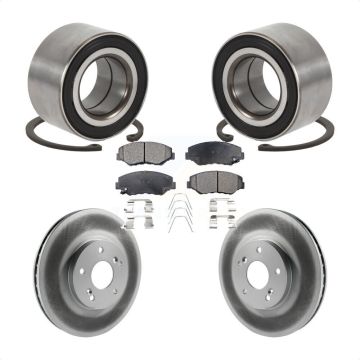Front Wheel Bearing Coated Brake Rotor And Pad Kit For 2005 Honda Accord Hybrid with 3.0L KBB-126693