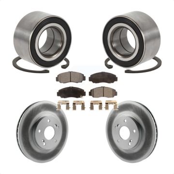 Front Wheel Bearing Coated Disc Brake Rotors And Semi-Metallic Pads Kit For Honda Accord KBB-126694