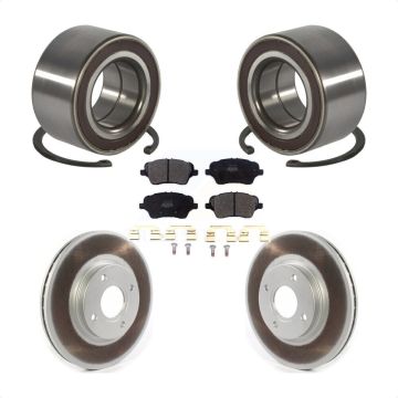 Front Wheel Bearing Coated Disc Brake Rotors And Pads Kit For 2014-2019 Ford Fiesta ST KBB-126697