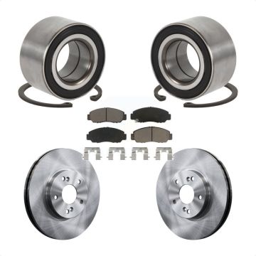 Front Wheel Bearing Disc Brake Rotors And Ceramic Pads Kit For Honda Accord KBB-126748
