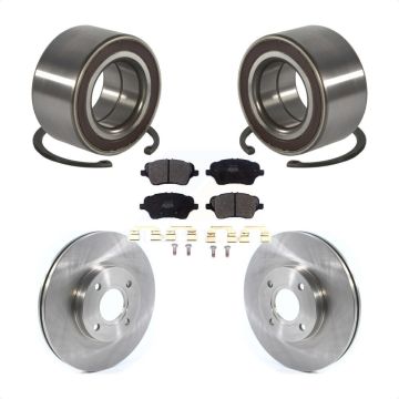 Front Wheel Bearing Disc Brake Rotors And Pads Kit For 2014-2019 Ford Fiesta ST KBB-126754