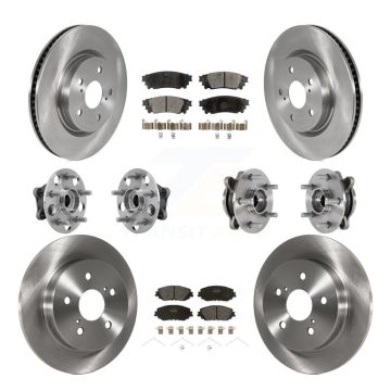 Front Rear Hub Bearing Brake Rotor And Pad Kit (10Pc) For Toyota Camry Lexus ES250 Avalon KBB-126826