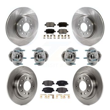 Front Rear Hub Bearing Disc Brake Rotor Pads Kit (10Pc) For Chevrolet Equinox GMC Terrain KBB-126832