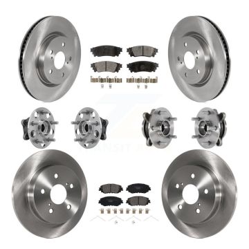 Front Rear Hub Bearing Brake Rotor And Pad Kit (10Pc) For Toyota Camry Lexus ES250 Avalon KBB-126926