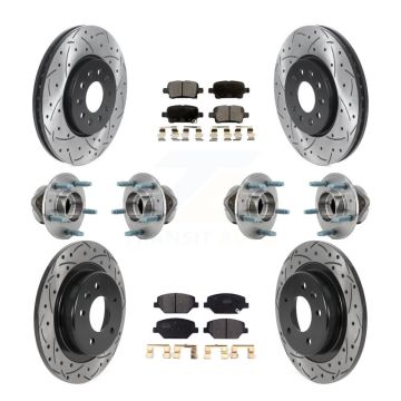 Front Rear Hub Bearing Coat Brake Rotor Pads Kit (10Pc) For Chevrolet Equinox GMC Terrain KBB-127033