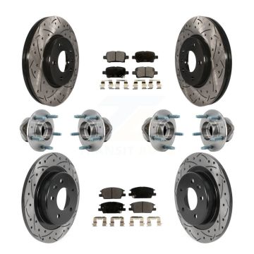 Front Rear Hub Bearing Coat Brake Rotor Pads Kit (10Pc) For Chevrolet Equinox GMC Terrain KBB-127034