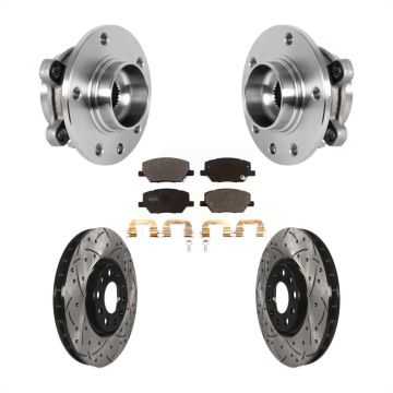 Front Hub Bearing Coat Drill Slot Brake Rotor Pad Kit For Jeep Compass Renegade Fiat 500X KBB-127068