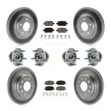 Front Rear Hub Bearing Coat Brake Rotor Pads Kit (10Pc) For Chevrolet Equinox GMC Terrain KBB-127212