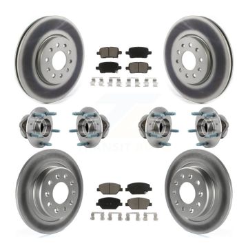 Front Rear Hub Bearing Coat Brake Rotor Pads Kit (10Pc) For Chevrolet Equinox GMC Terrain KBB-127213