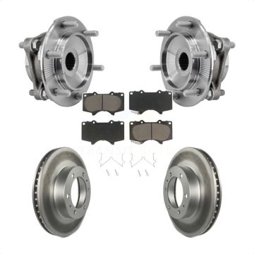 Front Hub Bearing Coated Brake Rotor And Pad Kit For Toyota Tacoma 4Runner FJ Cruiser 4WD KBB-127222