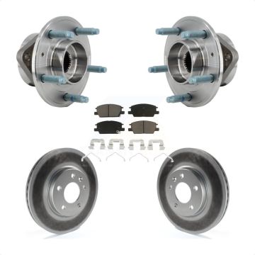 Front Hub Bearing Assembly Coated Brake Rotor & Pad Kit For Chevrolet Equinox GMC Terrain KBB-127227