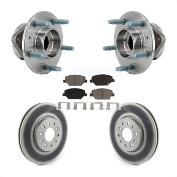 Front Hub Bearing Assembly Coated Brake Rotor & Pad Kit For Chevrolet Equinox GMC Terrain KBB-127228