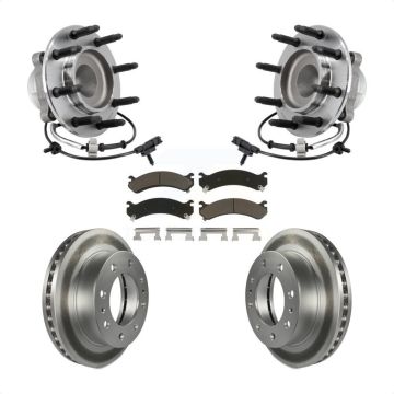 Front Hub Bearing Assembly Coated Brake Rotor And Pad Kit For 2018 Chevrolet Express 2500 KBB-127230