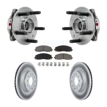 Front Hub Bearing Assembly Coated Disc Brake Rotor And Ceramic Pads Kit For Jeep Wrangler KBB-127242