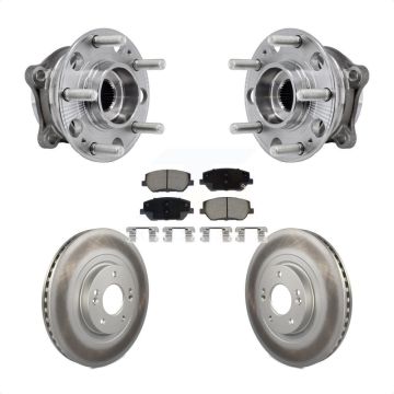 Front Hub Bearing Assembly Coated Disc Brake Rotor Pad Kit For 2019-2020 Hyundai Santa Fe KBB-127247