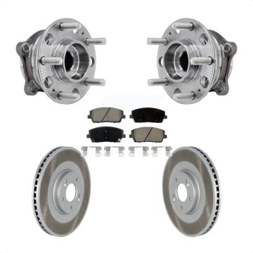 Front Hub Bearing Assembly Coated Brake Rotor Pads Kit For Hyundai Palisade Kia Telluride KBB-127248