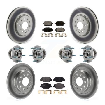 Front Rear Hub Bearing Coat Brake Rotor Pads Kit (10Pc) For Chevrolet Equinox GMC Terrain KBB-127263