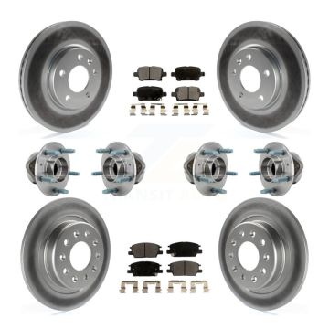 Front Rear Hub Bearing Coat Brake Rotor Pads Kit (10Pc) For Chevrolet Equinox GMC Terrain KBB-127264