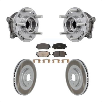 Front Hub Bearing Assembly Coated Brake Rotor Pads Kit For Hyundai Palisade Kia Telluride KBB-127301
