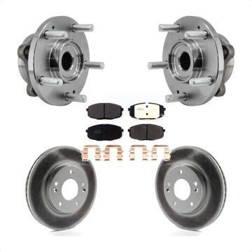 Front Hub Bearing Coated Brake Rotor & Pad Kit For 2017-2019 Kia Soul Naturally Aspirated KBB-127303