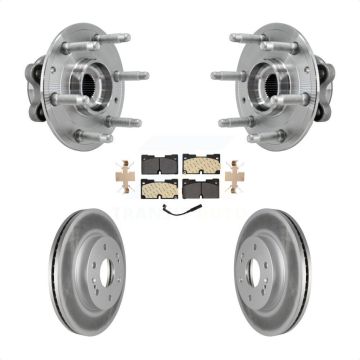 Front Hub Bearing Coat Brake Rotor Pads Kit For Chevrolet GMC Silverado 1500 Sierra Yukon KBB-127308