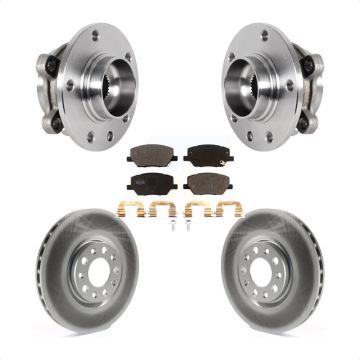 Front Hub Bearing Assembly Coated Brake Rotor Pad Kit For Jeep Compass Renegade Fiat 500X KBB-127311