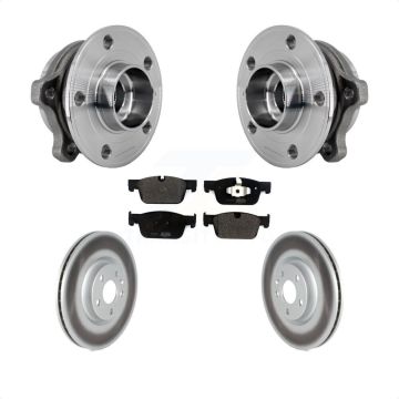 Front Hub Bearing Coated Brake Rotor Pad Kit For Volvo XC60 S60 V90 Cross Country V60 S90 KBB-127320