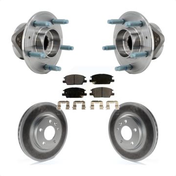 Front Hub Bearing Assembly Coated Brake Rotor & Pad Kit For Chevrolet Equinox GMC Terrain KBB-127330