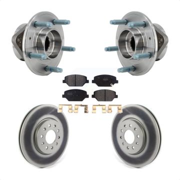Front Hub Bearing Assembly Coated Brake Rotor & Pad Kit For Chevrolet Equinox GMC Terrain KBB-127331