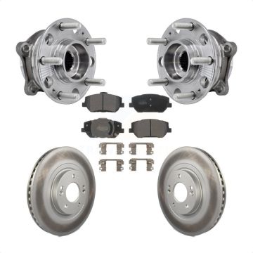 Front Hub Bearing Assembly Coated Disc Brake Rotor Pad Kit For 2019-2020 Hyundai Santa Fe KBB-127332
