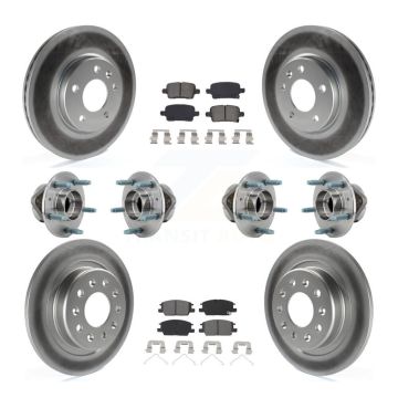 Front Rear Hub Bearing Coat Brake Rotor Pads Kit (10Pc) For Chevrolet Equinox GMC Terrain KBB-127352