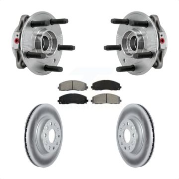 Front Hub Bearing Assembly Coated Disc Brake Rotors And Pads Kit For Jeep Wrangler KBB-127375