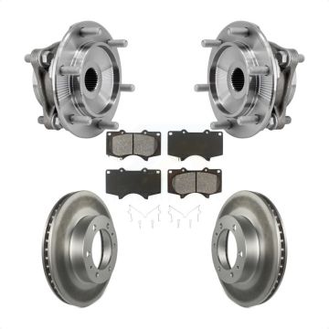 Front Hub Bearing Coated Brake Rotor And Pad Kit For Toyota Tacoma 4Runner FJ Cruiser 4WD KBB-127376