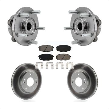 Front Hub Bearing Coated Brake Rotor & Pad Kit For 2017-2019 Kia Soul Naturally Aspirated KBB-127382