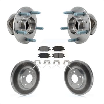 Front Hub Bearing Assembly Coated Brake Rotor & Pad Kit For Chevrolet Equinox GMC Terrain KBB-127383