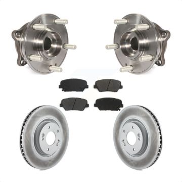 Front Hub Bearing Assembly Coated Disc Brake Rotors And Pads Kit For Hyundai Nexo KBB-127386