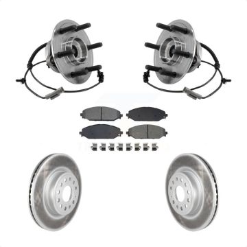 Front Hub Bearing Assembly Coat Brake Rotor Pads Kit For Ram 1500 With 22" Factory Wheels KBB-127387