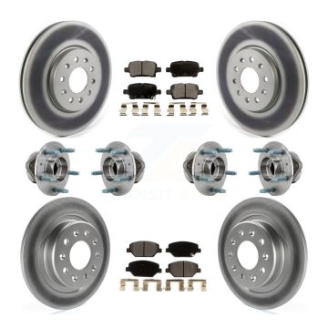 Front Rear Hub Bearing Coat Brake Rotor Pads Kit (10Pc) For Chevrolet Equinox GMC Terrain KBB-127402