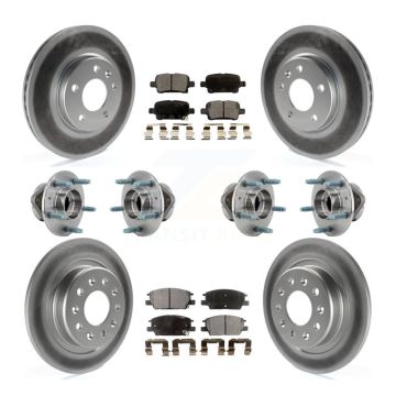Front Rear Hub Bearing Coat Brake Rotor Pads Kit (10Pc) For Chevrolet Equinox GMC Terrain KBB-127403